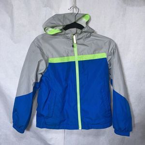 AQ Explore The Unknown Boys Hooded Lined Jacket M Medium 10/12 Blue Green Gray